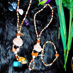 Barefooted sandals with anklet to match